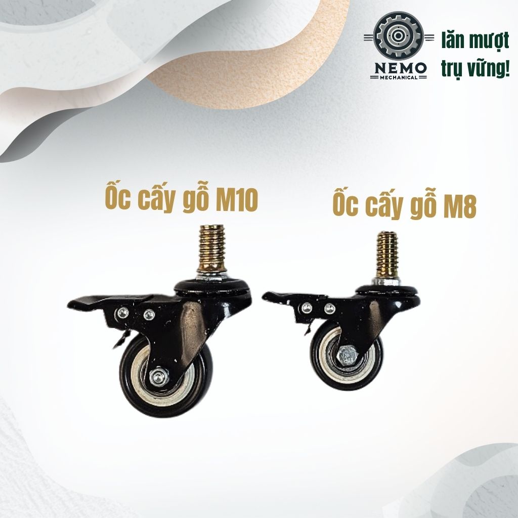 Pas Đồng Tiền & Ốc Cấy Gỗ M8/M10 – Giải Pháp Lắp Bánh Xe & Chân Tăng Chỉnh Cho Đồ Gỗ